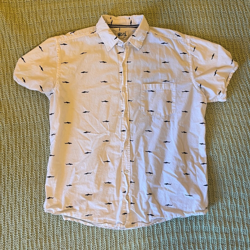 Uzzi Amphibious Gear Shark Button Down